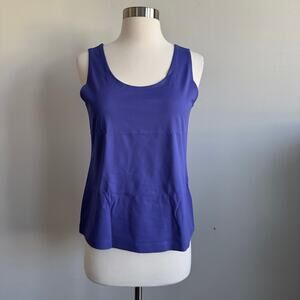 Chico's Microfiber Contemporary Dressy Scoop Tank Blue Chicos 1 Medium
